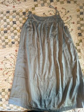 Washable light blue silk chemise nightgown